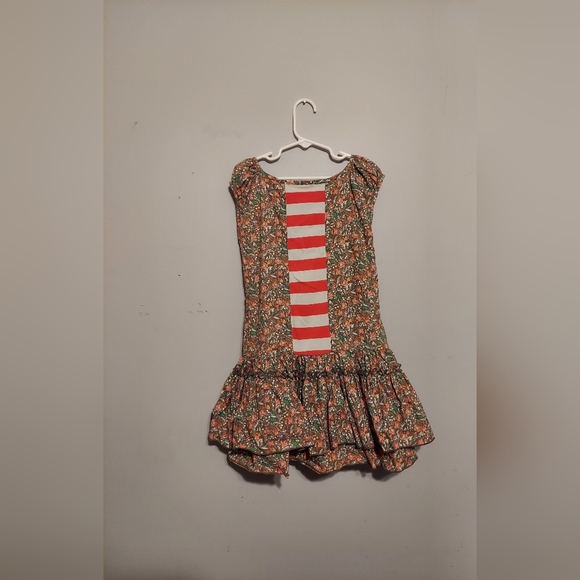 Matilda Jane Dress Striped Sz 8 Brown Serendipity Floral Confetti Easter Church - Picture 10 of 10